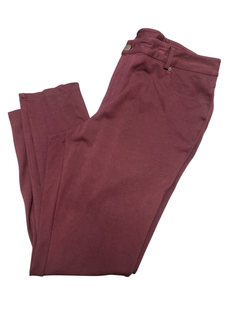INC International Concepts Women’s Maroon Stretch Chinos